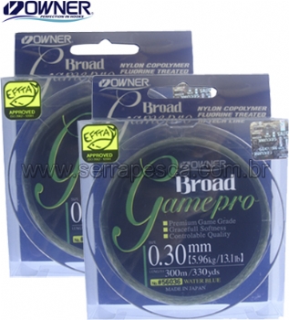 Linha Owner Broad Game Pro 0,24mm 300MTS