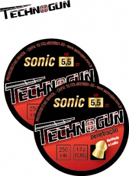 Chumbinho Technogun Sonic 5,5MM - 125 Unidades